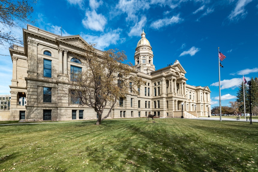 Wyoming State Capitol building in Cheyenne