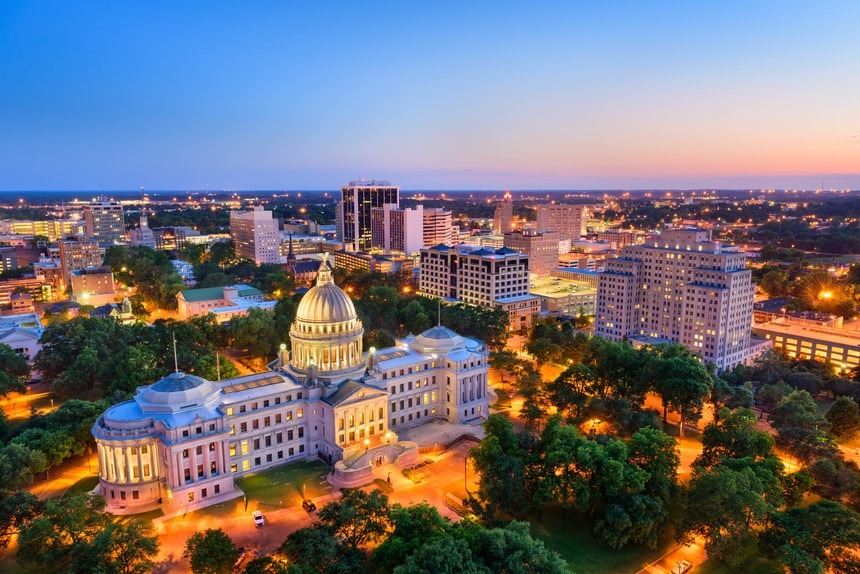 Jackson, Mississippi skyline and State Capitol